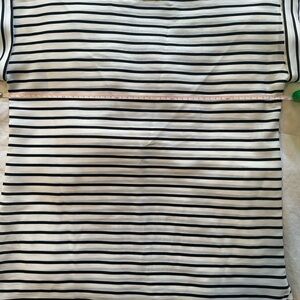Ann Taylor Loft Black and White Striped Top